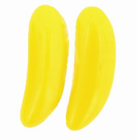 Fruit Beads - 3D : Banana - Opaque Yellow