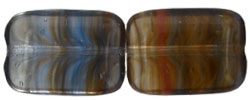 Flat Rectangles 12 x 8mm : HurriCane Glass - Dusky