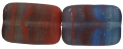 Flat Rectangles 12 x 8mm : HurriCane Glass - Maple Red