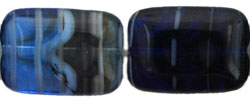 Flat Rectangles 12 x 8mm : HurriCane Glass - Dk Sky
