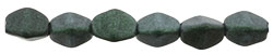 Pinch Beads 5 x 3mm : Chrome - Emerald Green