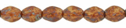 Pinch Beads 5 x 3mm : Opaque Beige - Picasso