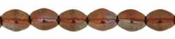 Pinch Beads 5 x 3mm : Siam Ruby - Bronze Vega