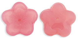 Large Flat Flowers 16 x 4mm : Milky Pink