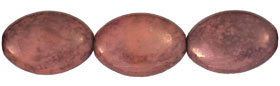 Flattened Ovals 20 x 14mm : Pink Coral - Moon Dust (36pcs)