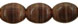 Flattened Ovals : HurriCane Glass - Brown Garnet/Creme Stripe