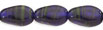 Pinched Diamond 9/6mm : HurriCane Glass - Cobalt/Yellow Stripe