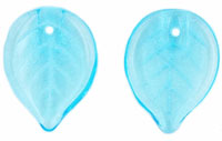 Flat Leaves 18 x 13mm : Aquamarine