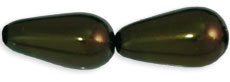 Pearl Coat - Vertical Drops 15 x 8mm: Pearl - Dk Olive