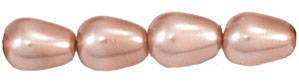 Pearl Coat - Vertical Drops 6 x 4mm: Pearl - Pink Rose
