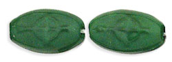 Celtic Cross Ovals : Opaque Green/Dk Green