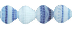 Shells 9 x 9mm : HurriCane Glass - Matte - Sea Opal