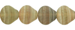 Shells 9 x 9mm : HurriCane Glass - Matte - Paper Fig