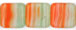 Flat Squares 9mm : HurriCane Glass - Carrot Patch