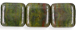Flat Squares 9mm : HurriCane Glass - Luster Green Godess