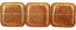 Flat Squares 9mm : HurriCane Glass- Gold Luster Blush