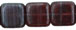 Flat Squares 9mm : HurriCane Glass - Luster - Raspberries n' Cream