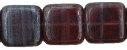 Flat Squares 9mm : HurriCane Glass - Luster - Raspberries n' Cream