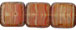Polished Squares 9mm : HurriCane Glass - Prairie Sunrise - Matte Picasso
