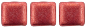 CzechMates Tile Bead 6mm : ColorTrends: Sueded Gold Samba Red