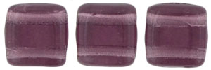 CzechMates Tile Bead 6mm : Med Amethyst