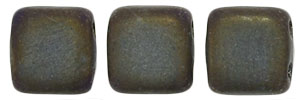CzechMates Tile Bead 6mm : Matte - Iris - Brown