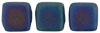 CzechMates Tile Bead 6mm : Matte - Iris - Blue