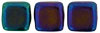 CzechMates Tile Bead 6mm : Iris - Blue