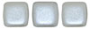 CzechMates Tile Bead 6mm : Pearl Coat - Silver