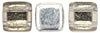 CzechMates Tile Bead 6mm : Silver - 1/2 Coat