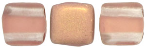 CzechMates Tile Bead 6mm : Matte - Apollo - Gold