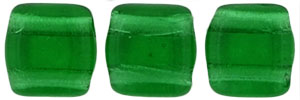 CzechMates Tile Bead 6mm : Green Emerald