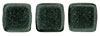 CzechMates Tile Bead 6mm : Metallic Suede - Dk Forest