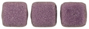 CzechMates Tile Bead 6mm : Metallic Suede - Pink