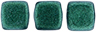 CzechMates Tile Bead 6mm : Satin Metallic Turquoise