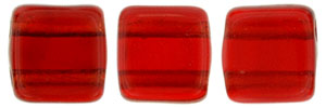 CzechMates Tile Bead 6mm : Siam Ruby