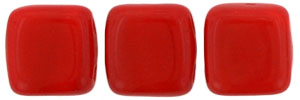 CzechMates Tile Bead 6mm : Opaque Red