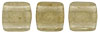 CzechMates Tile Bead 6mm : Gold Marbled - Black Diamond