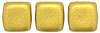 CzechMates Tile Bead 6mm : Matte - Metallic Aztec Gold