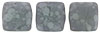 CzechMates Tile Bead 6mm : Matte - Opaque Pale Turquoise - Moon Dust