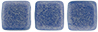 CzechMates Tile Bead 6mm : Sueded Gold Opaque Blue