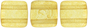 CzechMates Tile Bead 6mm : ColorTrends: Transparent Spicy Mustard