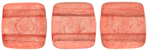 CzechMates Tile Bead 6mm : ColorTrends: Transparent Aurora Red