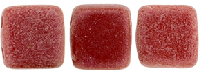 CzechMates Tile Bead 6mm :  Metallic Suede - Guava