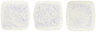 CzechMates Tile Bead 6mm : Snow Shimmer