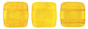 CzechMates Tile Bead 6mm : Lemon - Stardust