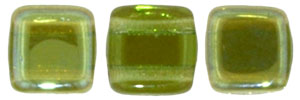 CzechMates Tile Bead 6mm : Prairie Green - Celsian