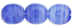 Beveled Ovals 10 x 9mm : HurriCane Glass - Sapphire/White