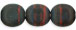 Beveled Ovals 10/9mm : HurriCane Glass - Matte - Warrior