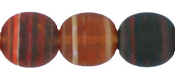 Beveled Ovals 10 x 9mm : HurriCane Glass - Matte - Berry Madness